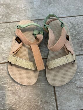 Teva Kids Pink and Mint Strappy Sport Sandals